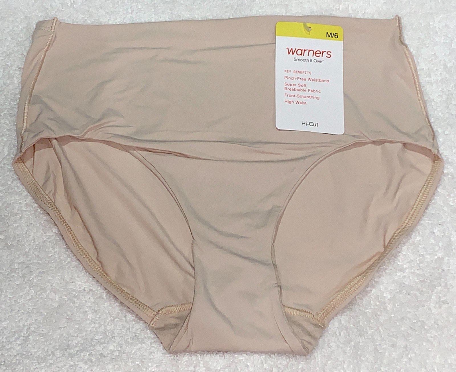 WARNERS Smooth It Over Modern Hi Cut Butterscotch Panty Womens S M 6 XL 8 2XL 9