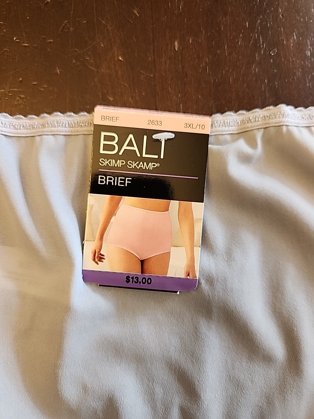 Bali 2633 Skimp Skamp Brief Panty Sz 10