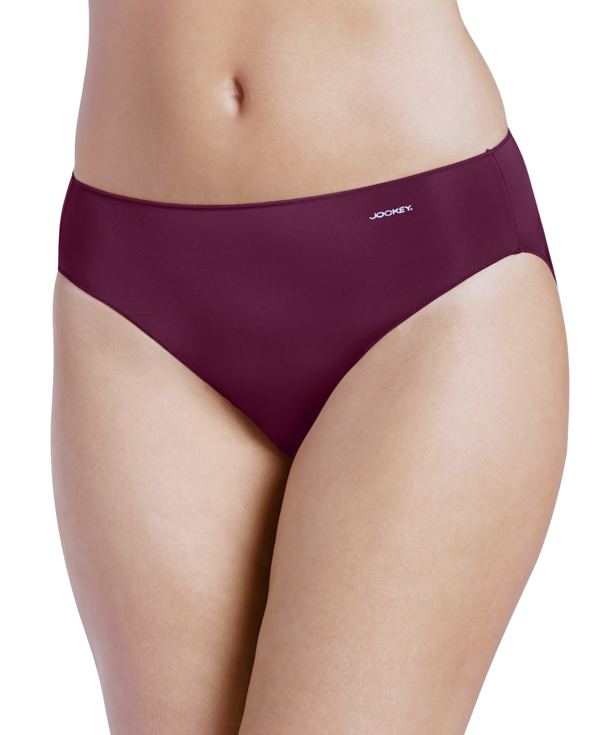 Jockey L61325 Womens Imperial Plum No Panty Line 1-Pack Bikini Panty Size 5/S