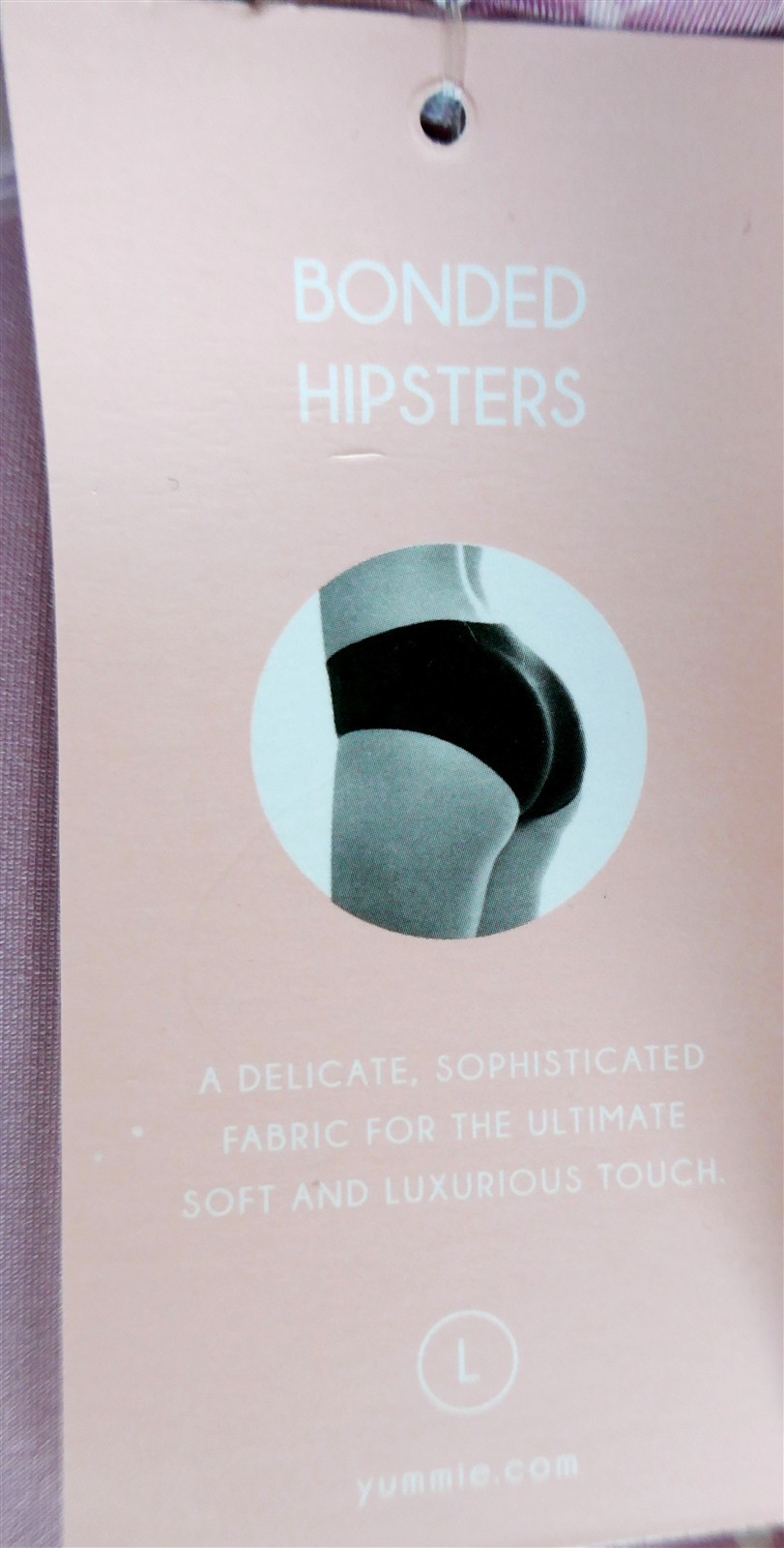 Yummie 5 pk Bonded Hipster Panties Size L Pink & Blue Prints+3 Solids Seamless