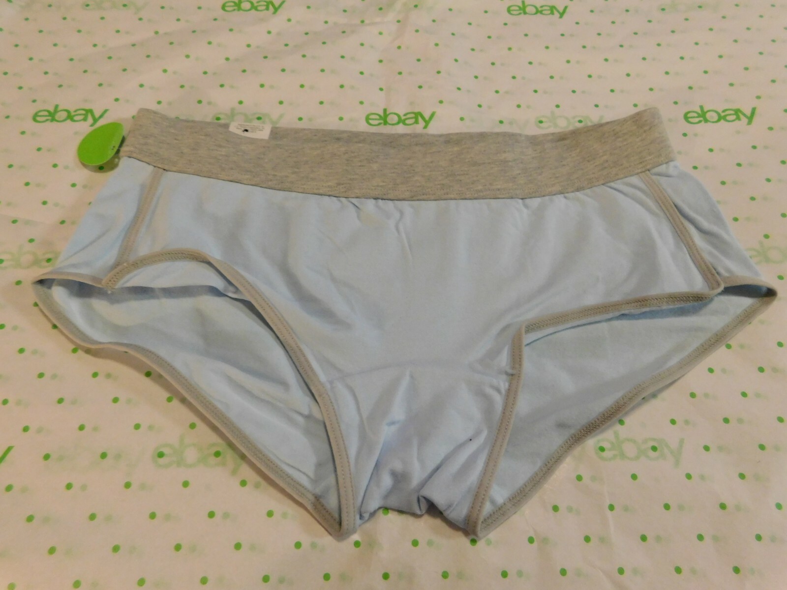 Flirtitude Women’s Boyshort Panties SMALL Cotton Blue Rainbow LOVE NEW