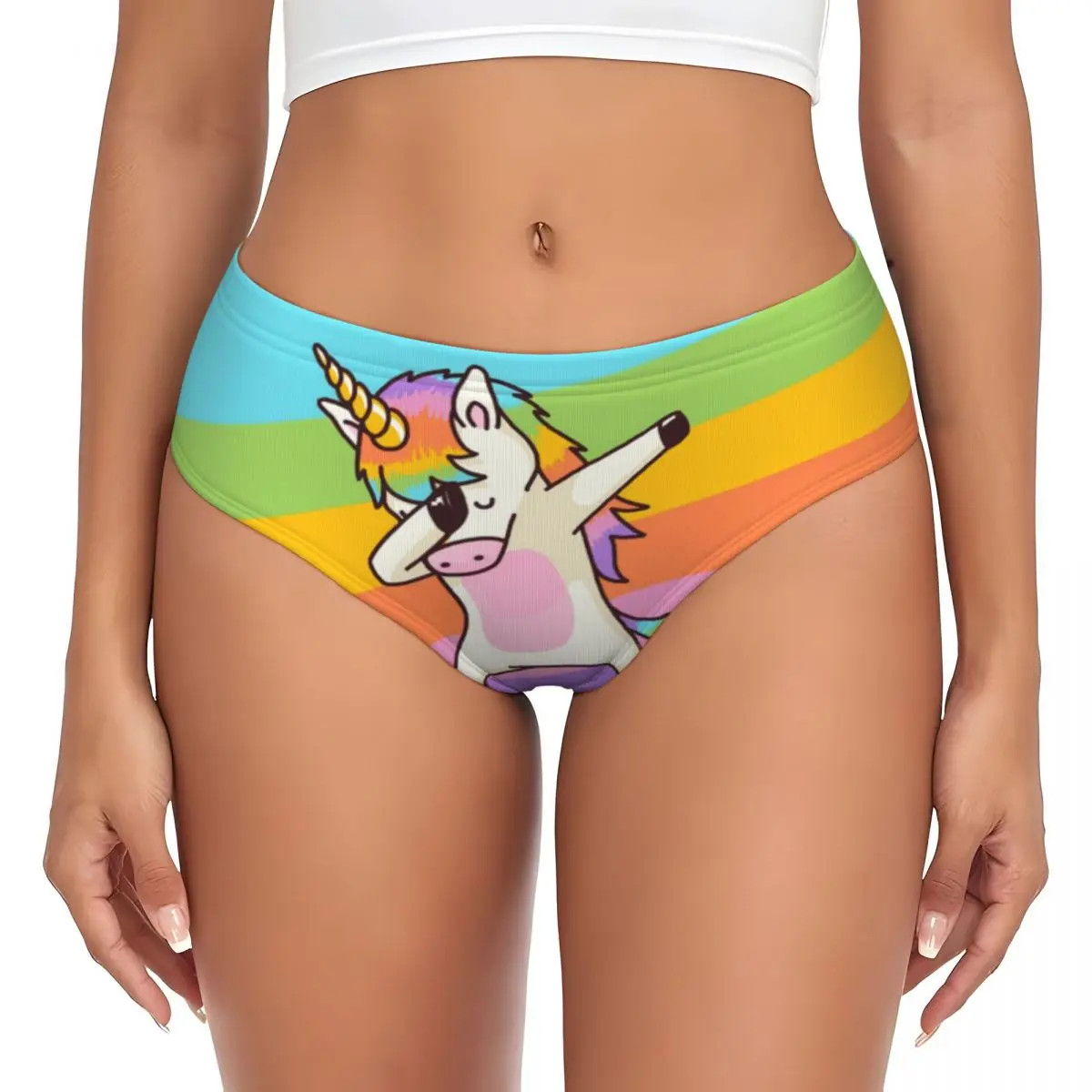 Printed Mid Rise Panties Stretch Soft Breathable Briefs Comfortable Fit Wear