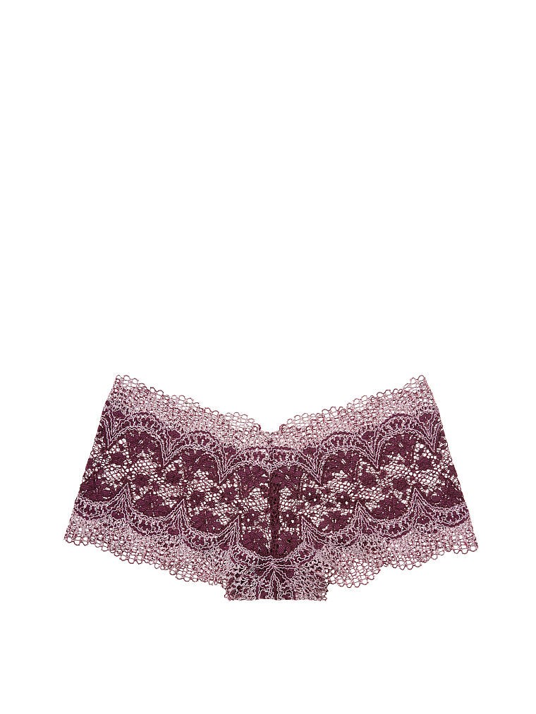 Victoria’s Secret Crochet Lace Shortie Panty Ruby Wine