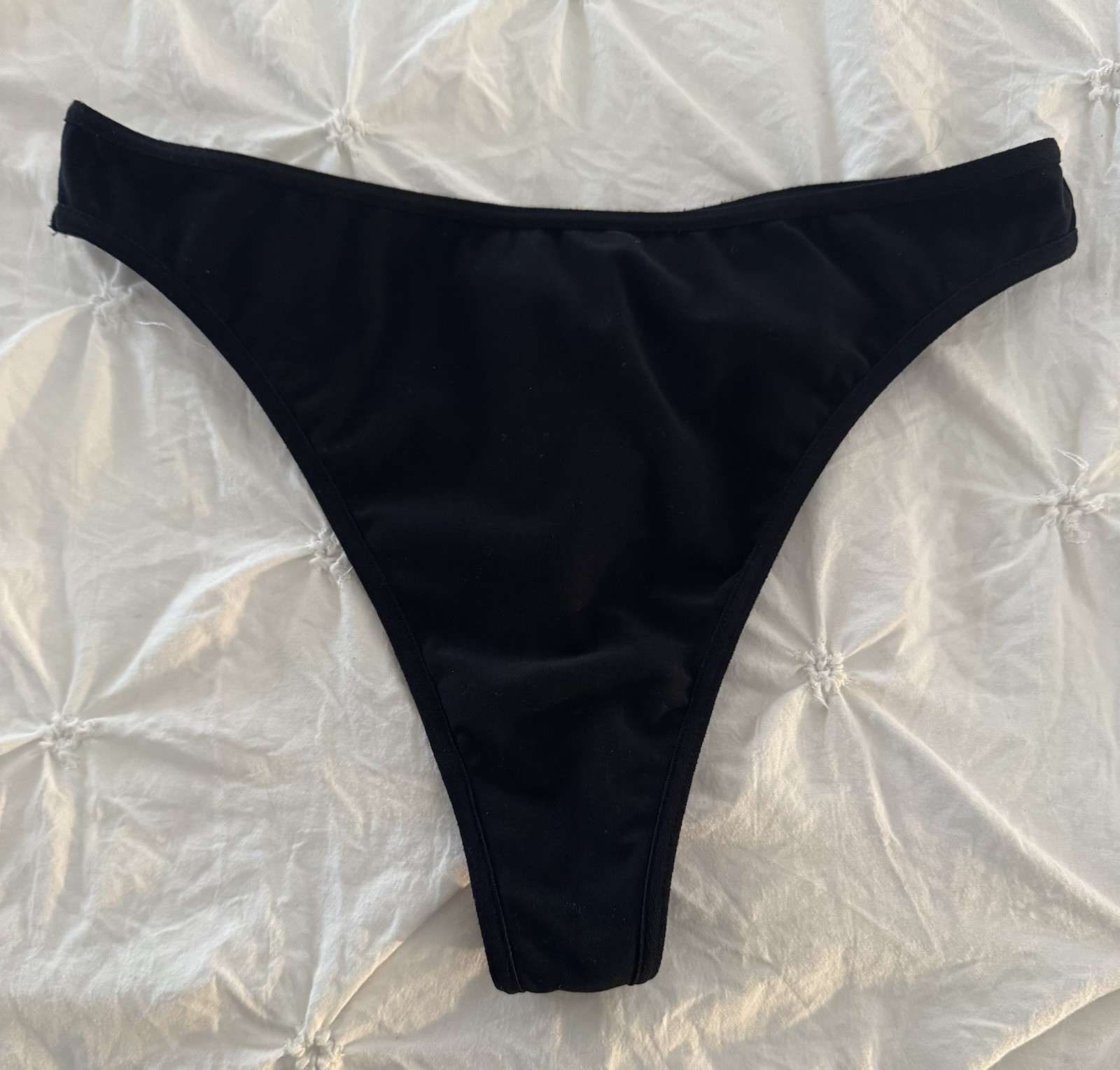 Vintage 2001 Victoria Secret Sexy Little Things Black Heart Thong Size S