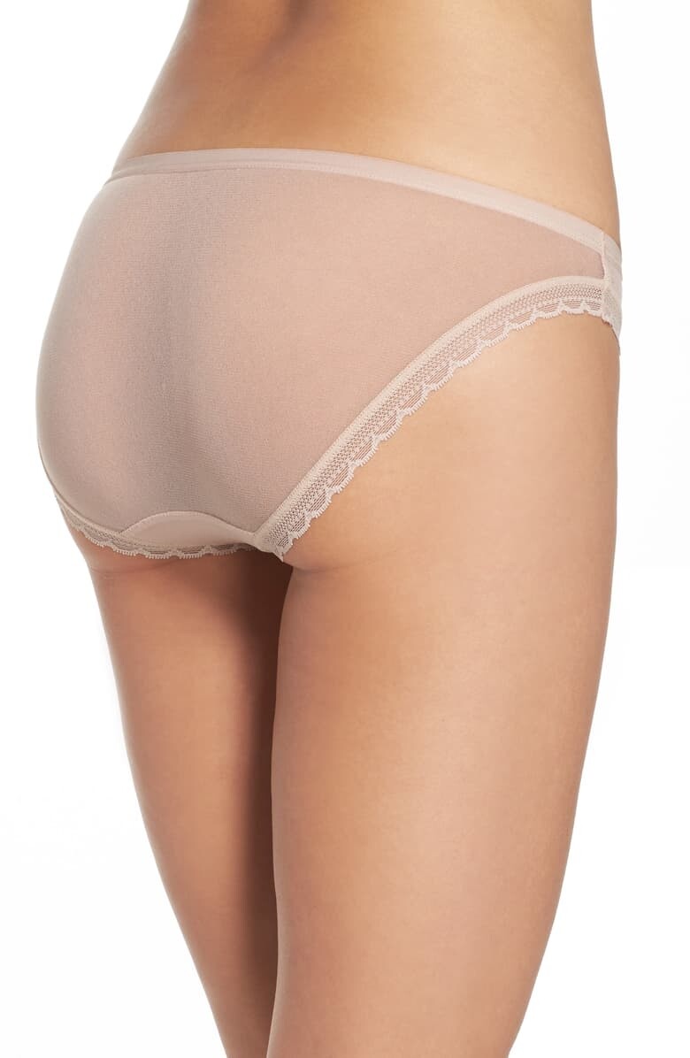 OnGossamer Women’s 237264 Next to Nothing Mesh Low-Rise Bikini Underwear Size L
