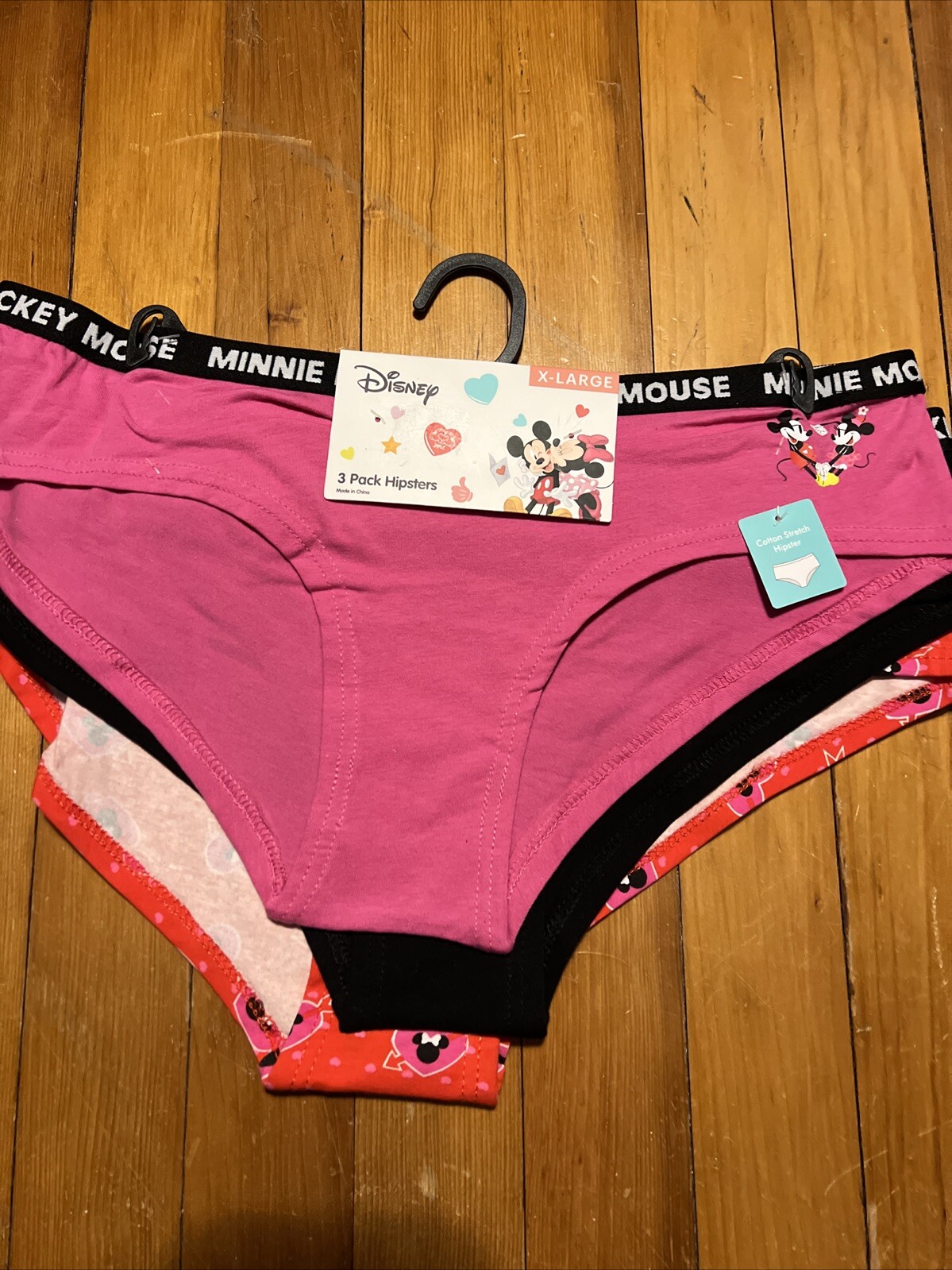 3-Pack Disney Womens Minnie Mouse Hipster Panty Size XL