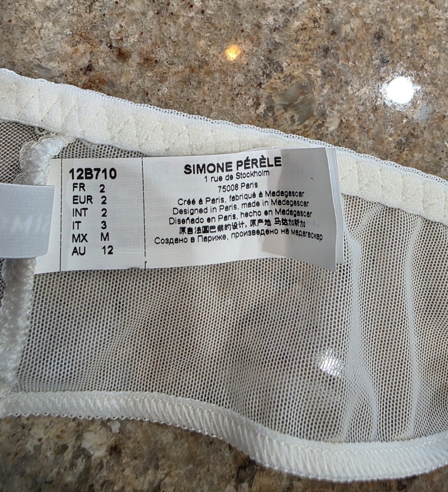 New Women’s SIMONE PERELE 12B710 Wish Tanga Panty Size US S/FR 2
