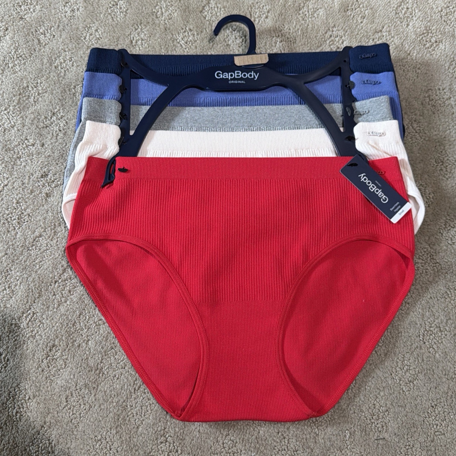Gap Gapbody 5pk Seamless Ribbed Hipster Panties. Sz L. NWT!
