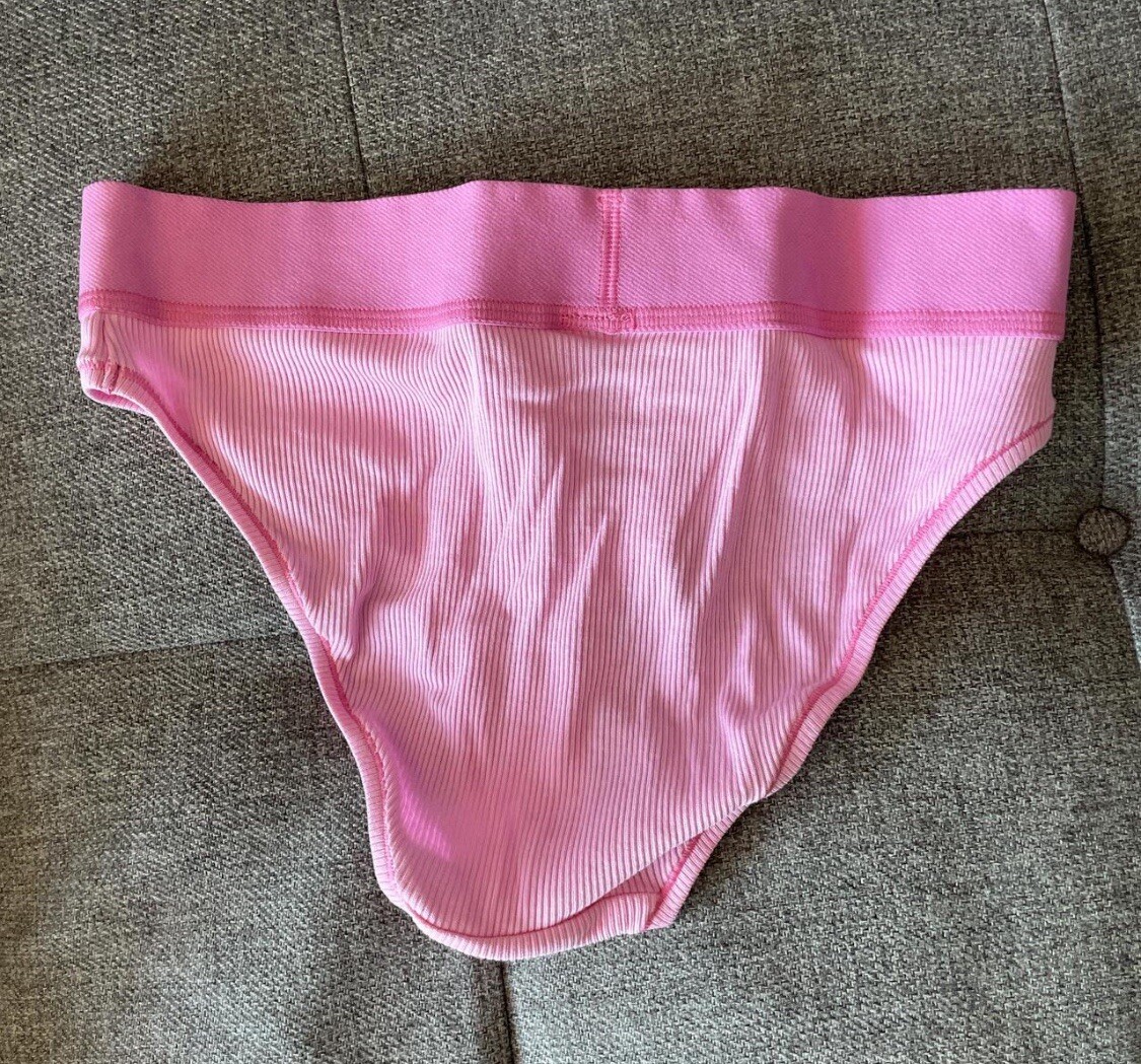SKIMS Cotton Rib Cheeky Panty XS Bubblegum Pink Limited Edition NWT