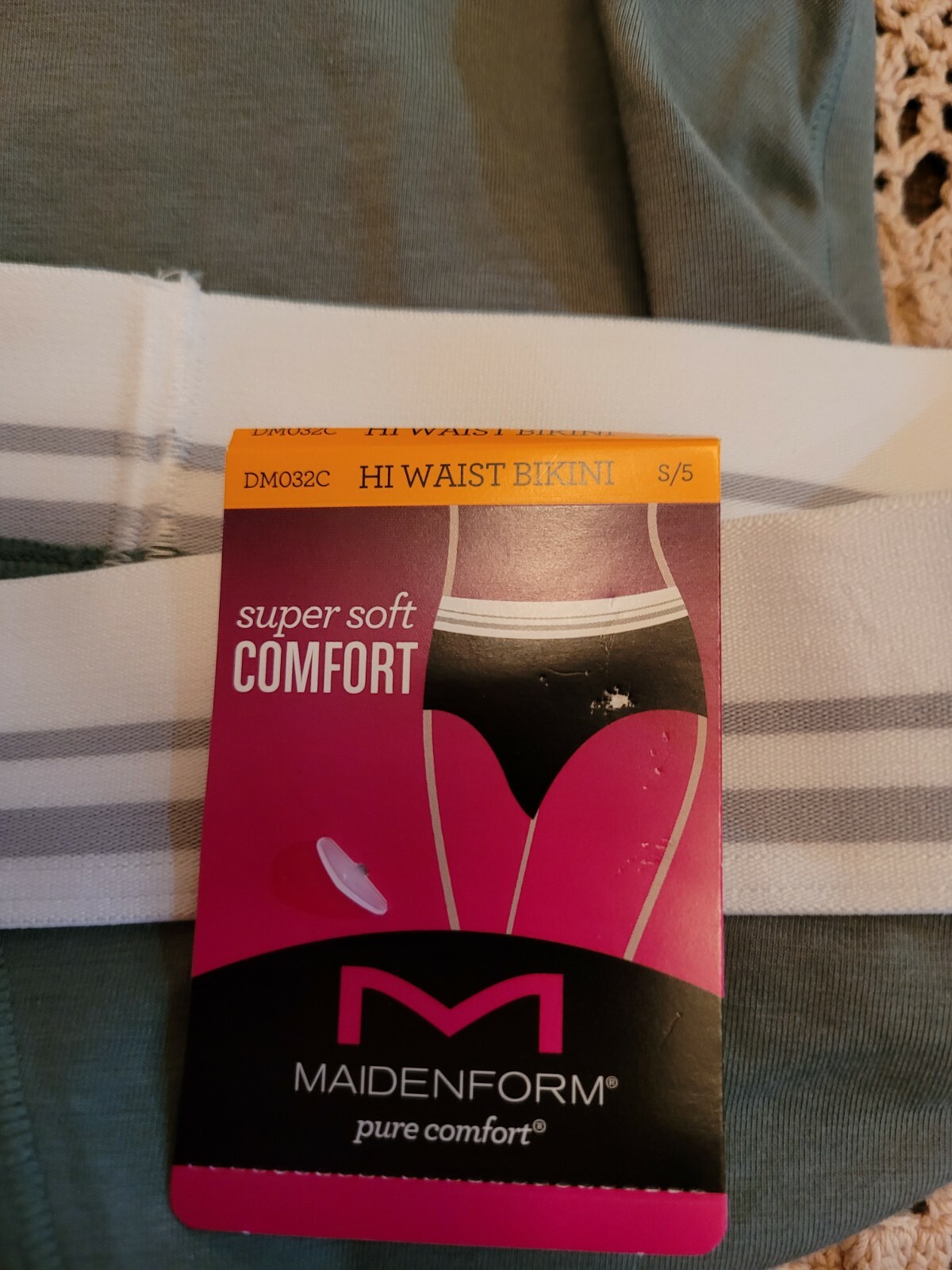 S/5 MAIDENFORM Super Soft Cotton Stretch DM032C~ HI-WAIST BIKINI Panty NWT