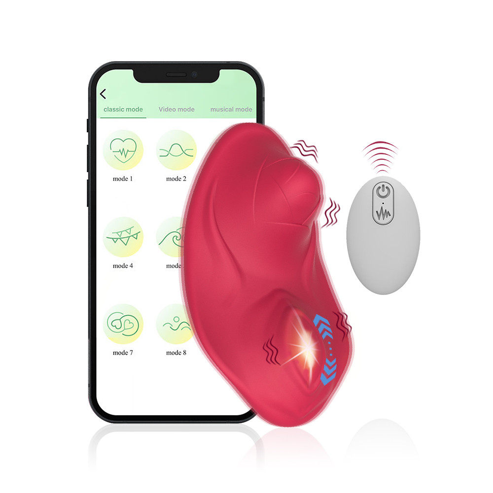 2023 Wireless Bluetooth Vibrating Panties Bikini Underwear Women Red Wearable