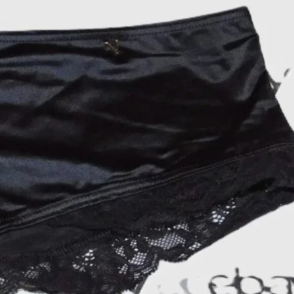 Victoria Secret Smooth Cheeky Panty Size S M L XL Micro Lace Inset Silky Gold V