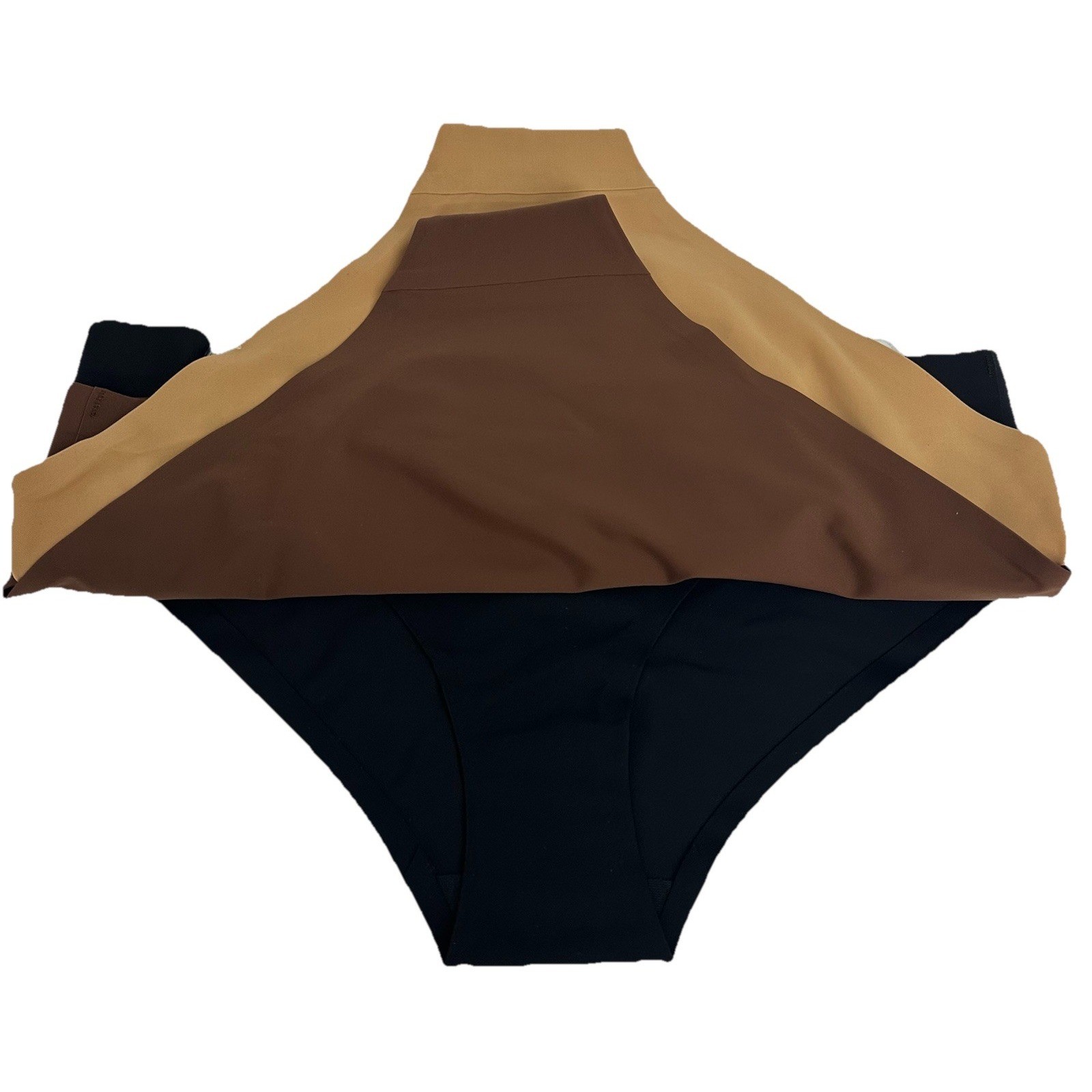 TRUE RELIGION 3-Pair TRUE SKIN Brief Panties Soft Laser Cut Seamless Logo Size M