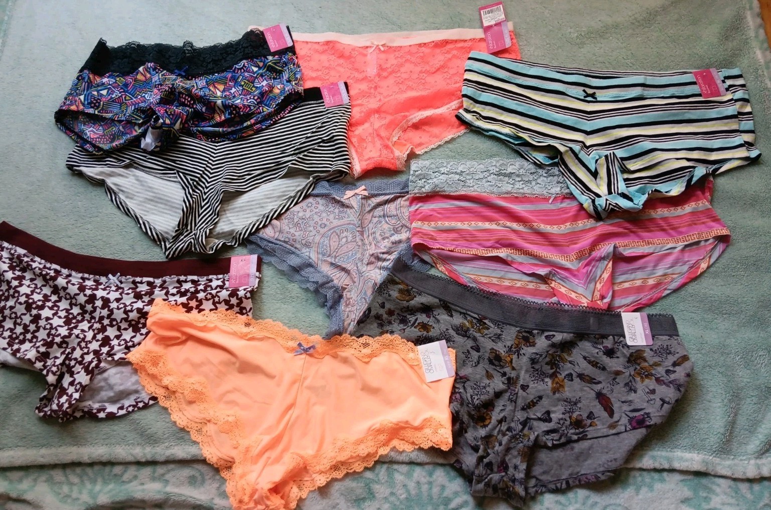 NWT Lot Of 9 Boyshorts Target Exhilaration Womens XL 16 Panties Underwear