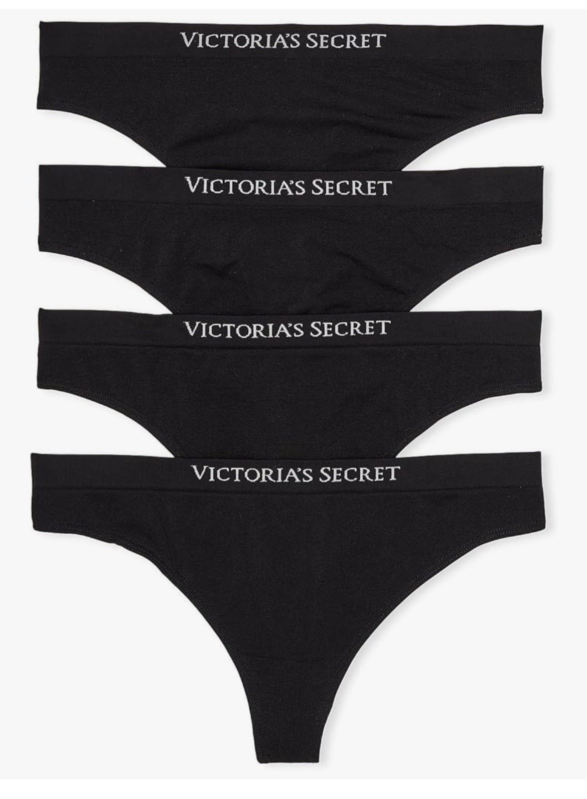 Victorias Victoria’s Secret Seamless Thong Panty Smooth Fabric 4 Pack M