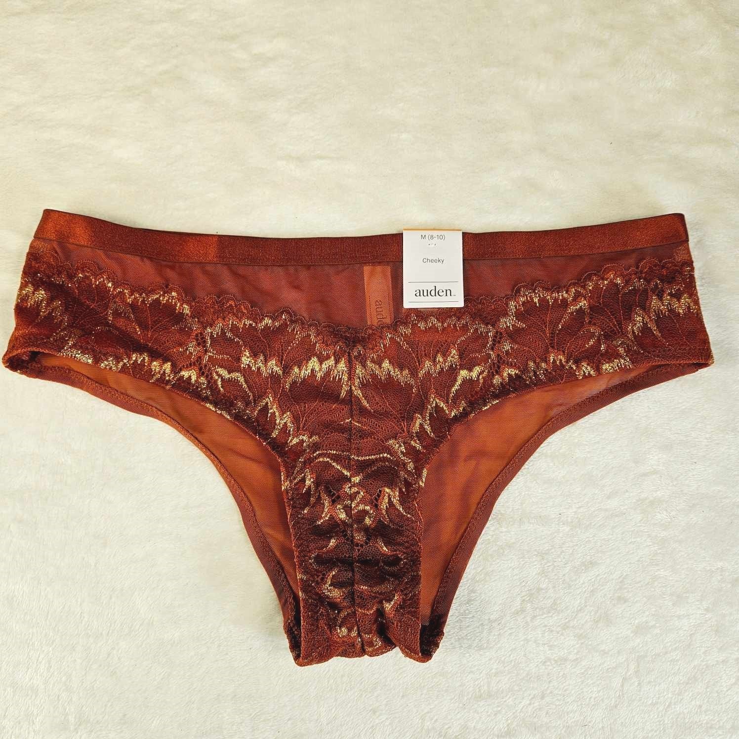 Auden 6pk Lace and Mesh Cheeky Underwear Womens Medium Stretch Brown
