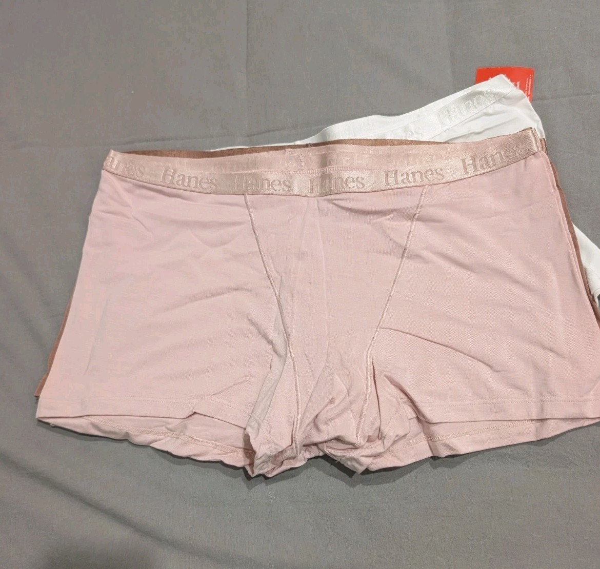 Hanes Originals Women’s XL Bamboo Boxer Briefs 5 Pack Comfort Assorted NIP