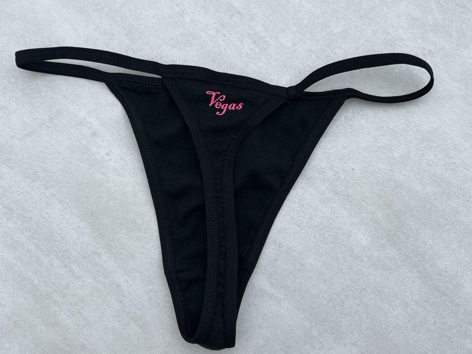 Vintage Hard Rock Hotel Soft Stretch Cotton Rare V-String Thong L New Las Vegas