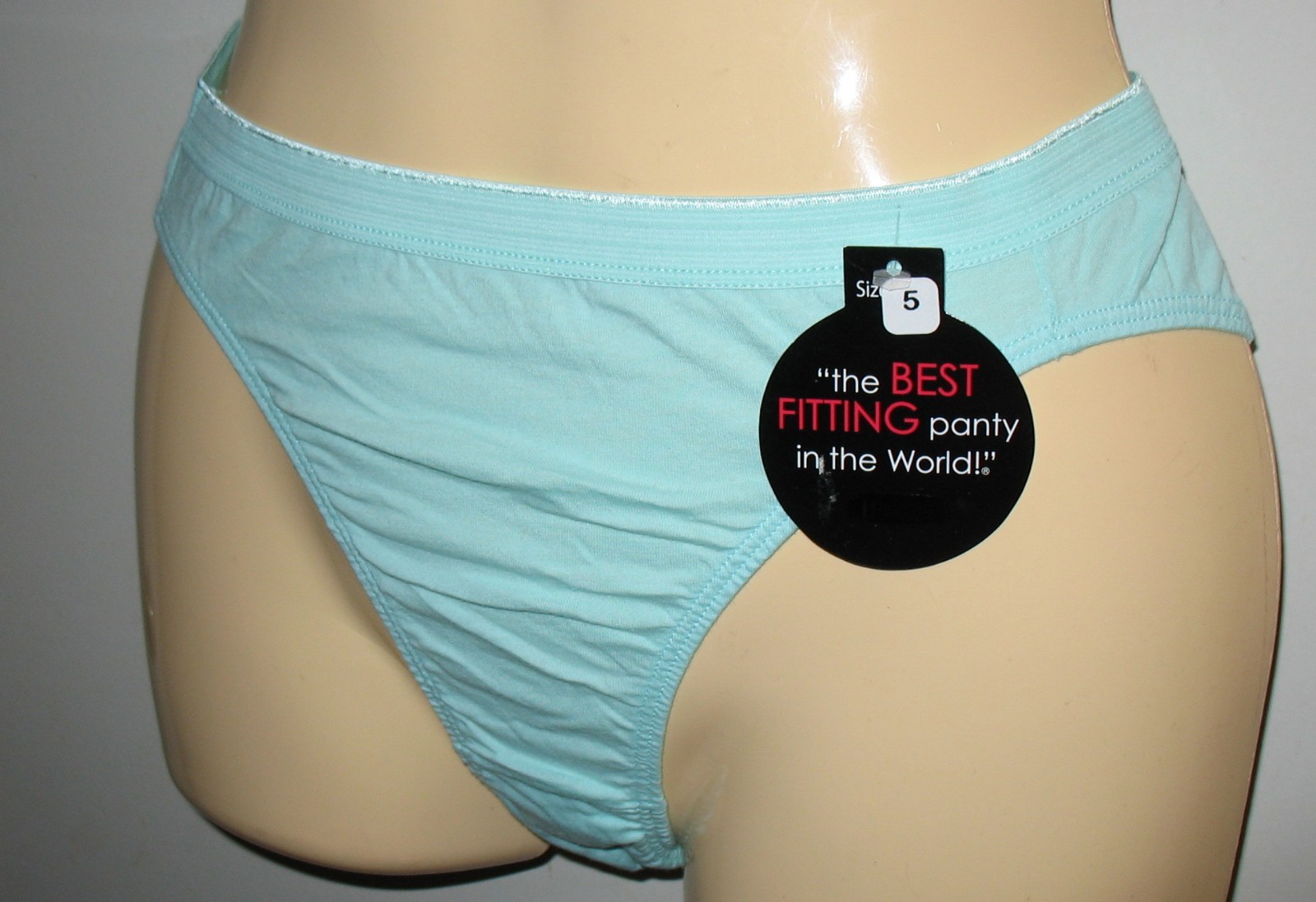THE BEST FITTING PANTY IN THE WORLD – SMALL / 5 – NEW 100% COTTON AQUA HI-CUT