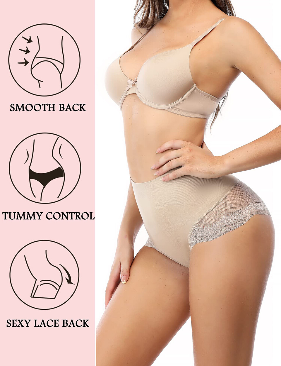 Fajas Reductoras Abdomen Underwear Tummy Control Girdle Panty Lace Shaping Thong