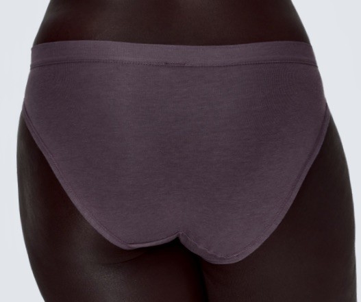 BALI Breathe Cotton Modal Lace Side Currant Purple Hi Cut Panty Womens Sz S 5