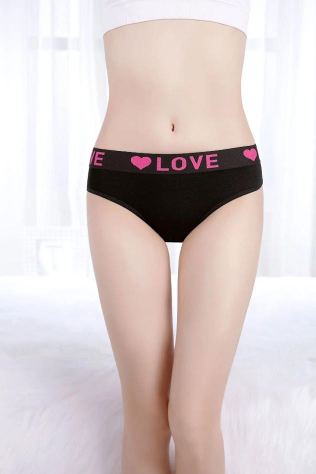 5PCS Underwear Women’s Thin Panties Solid Color Belted Women’s Triangle Shorts