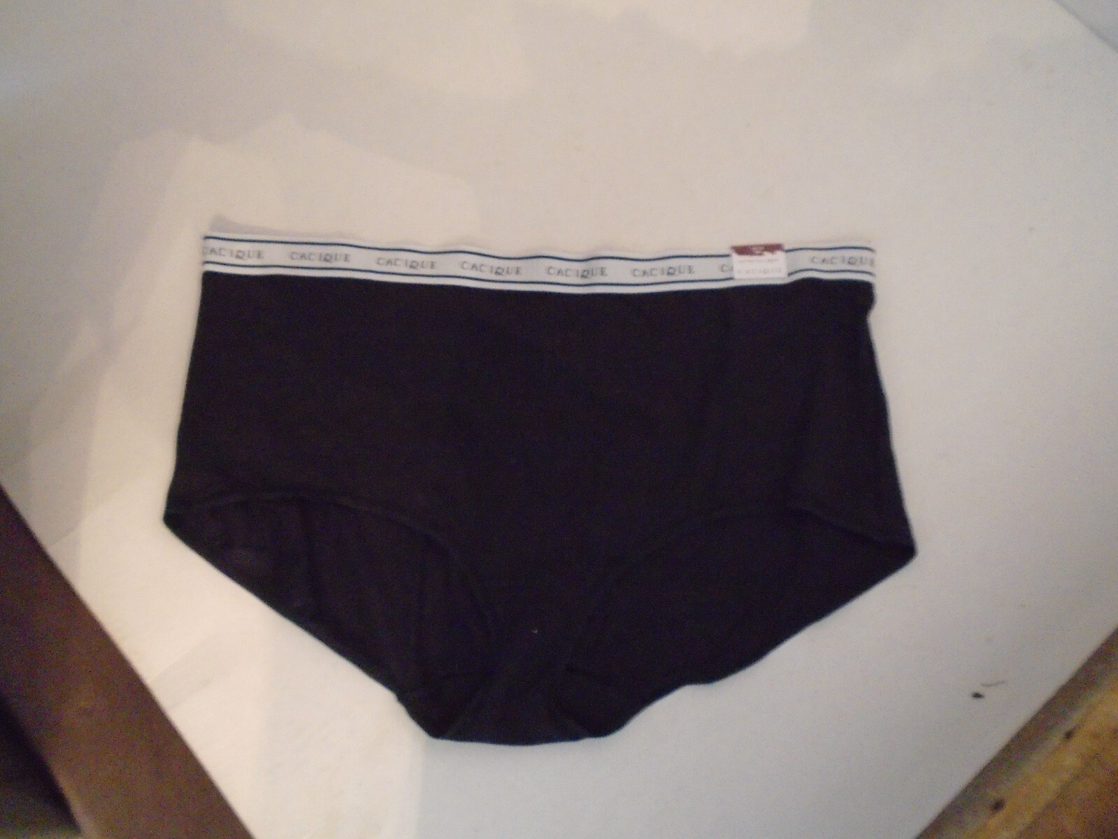 BNWT Cacique Cotton 95% spandex 5% Full Brief Black panties Women 26/28