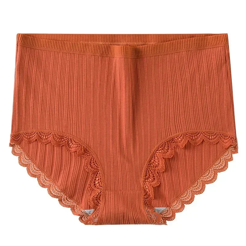Lace Brief Panties High Waist Hip Lift Comfort Underwear Women Cotton Crotch
