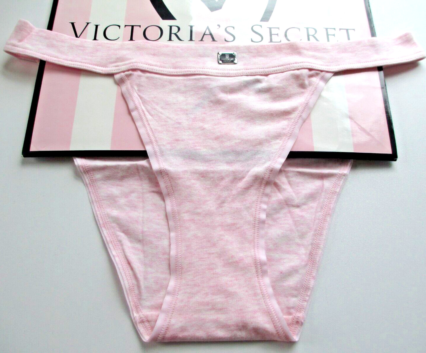 VICTORIA’S SECRET Cotton Tanga String Bikini Panty VS Pink Heather S M L XL NWT