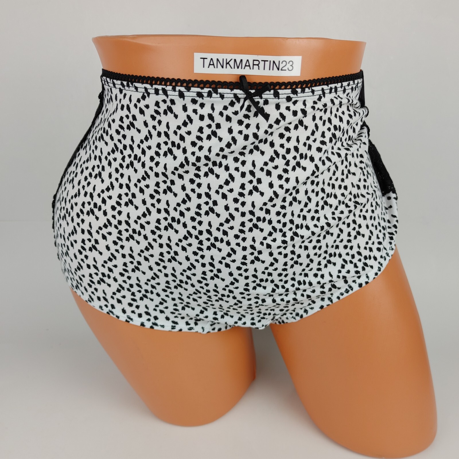 LANE BRYANT CACIQUE 22/24 COTTON FULL BRIEF PANTY ANIMAL PRINT BLACK WHITE PLUS