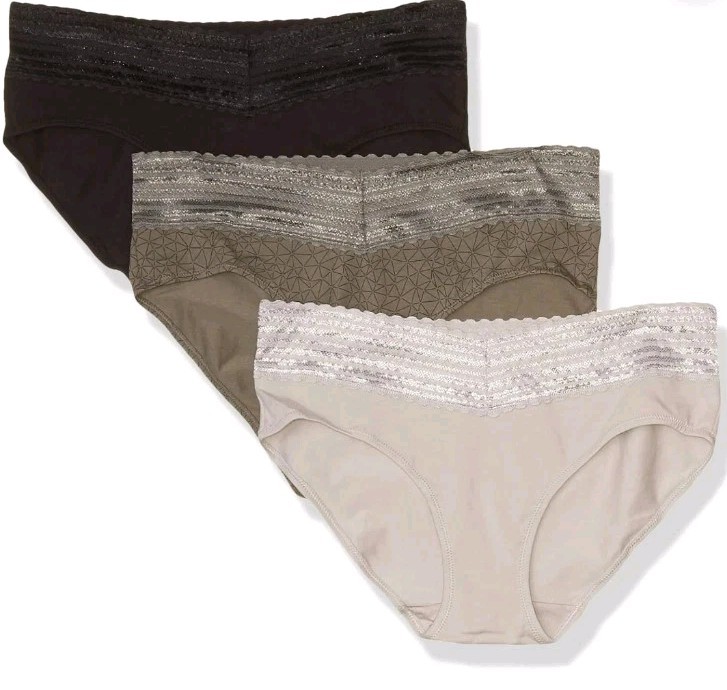 Warner’s Blissful Benefits XXL 2XL Cotton Lace Hipster Panties 6 PACK #214-1813