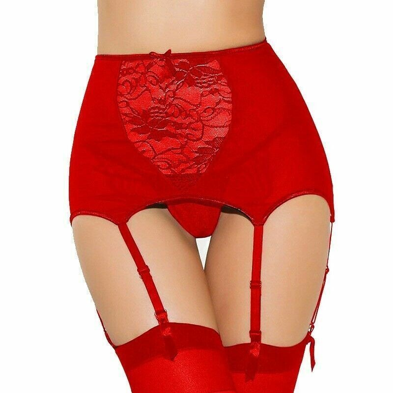 Sexy High Lingerie Women Garter Stocking Waist Belt Lace Set Suspender