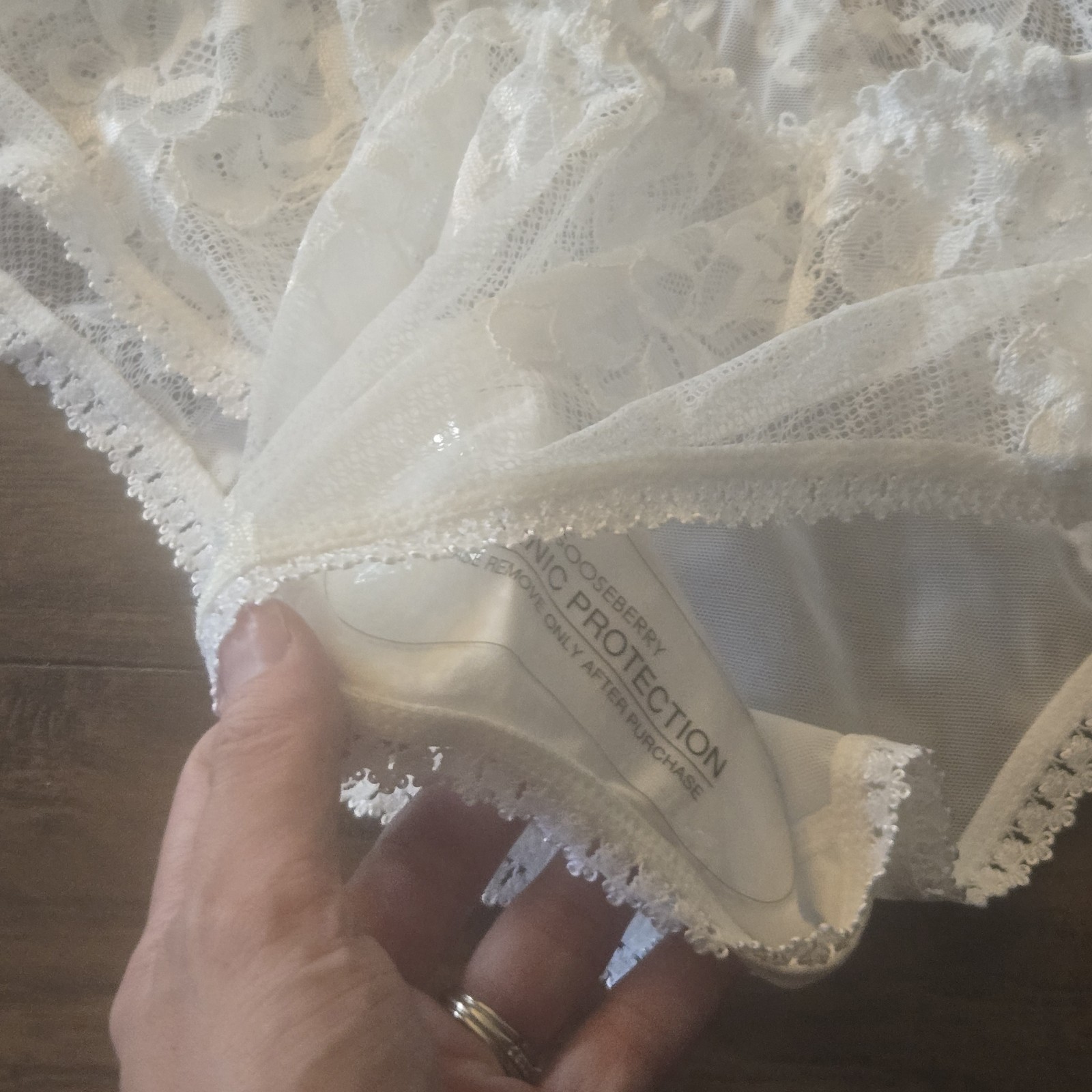 New Gooseberry Intimates Panties Underwear Bridal White Lace Size M Coquette