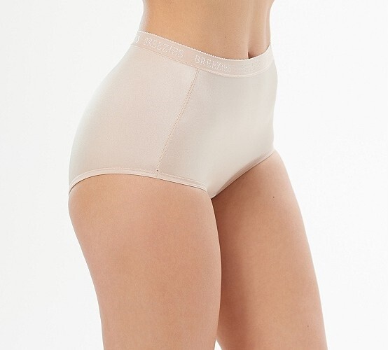 Breezies Blush Pink Nylon Microfiber Brief Panties New