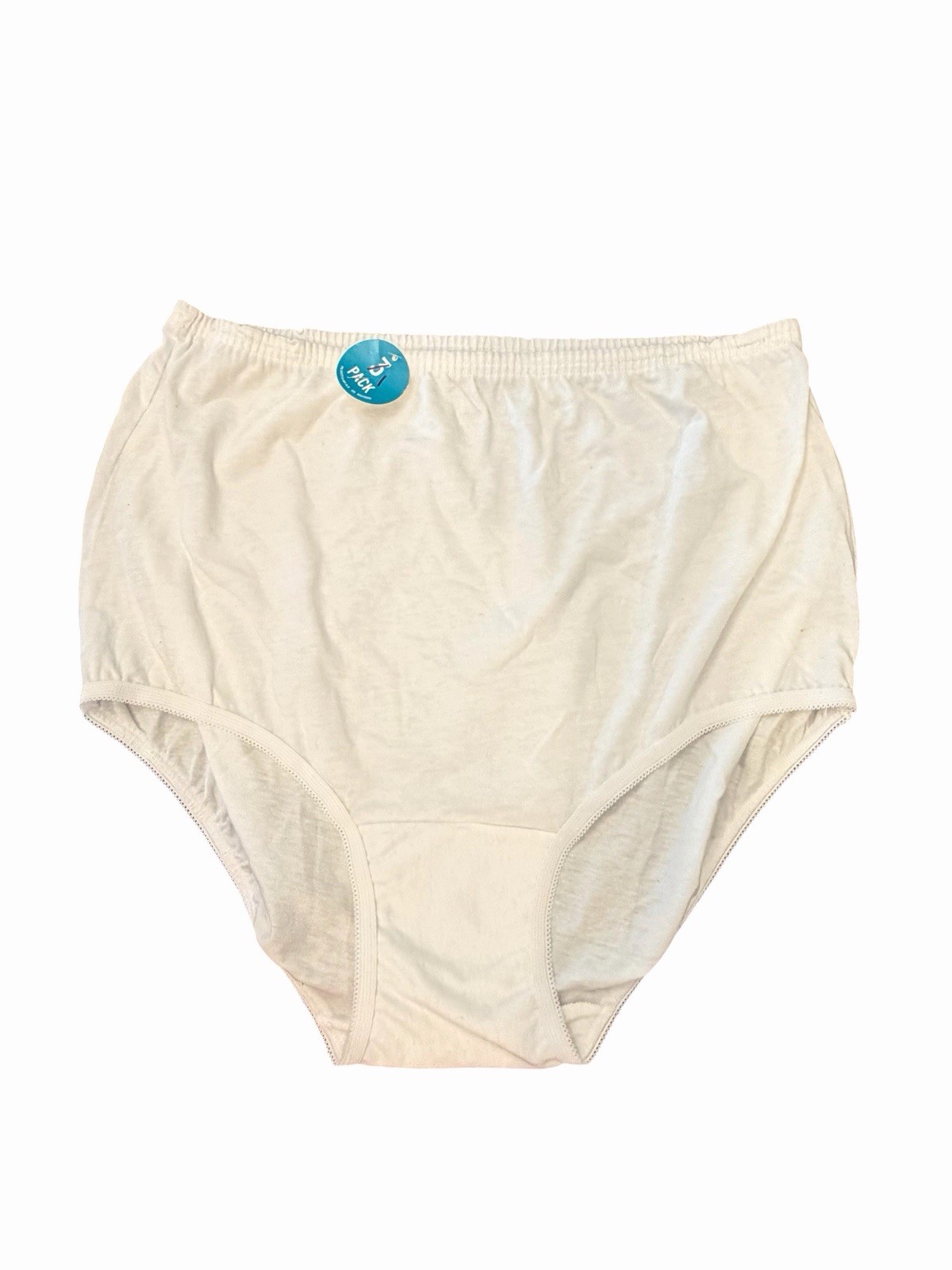 Vanity Fair Perfectly Yours Tailored Cotton Brief White Size 7 Large 15320 NEW