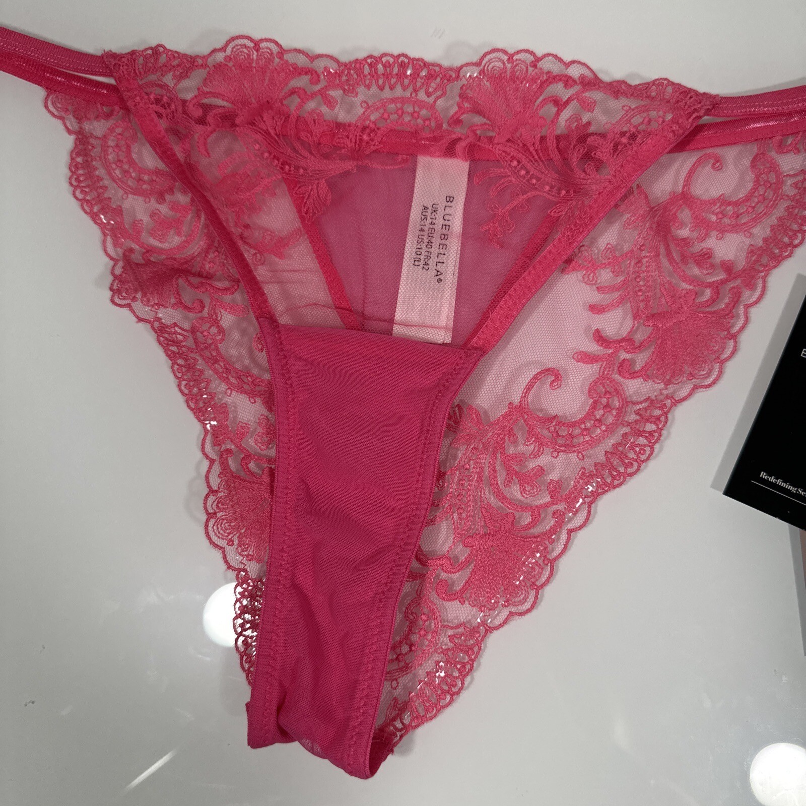NWT $30 Bluebella [ Large 10 US ] Marseille Panty in Fandango Pink #T1632