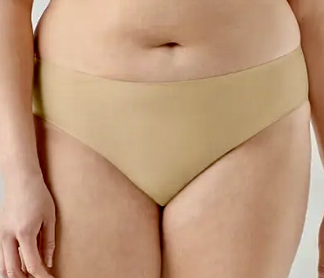 TRUE AND CO Body 3 Pk Nude Black All Stretch Bikini Panty Womens O/S fits XL-3X