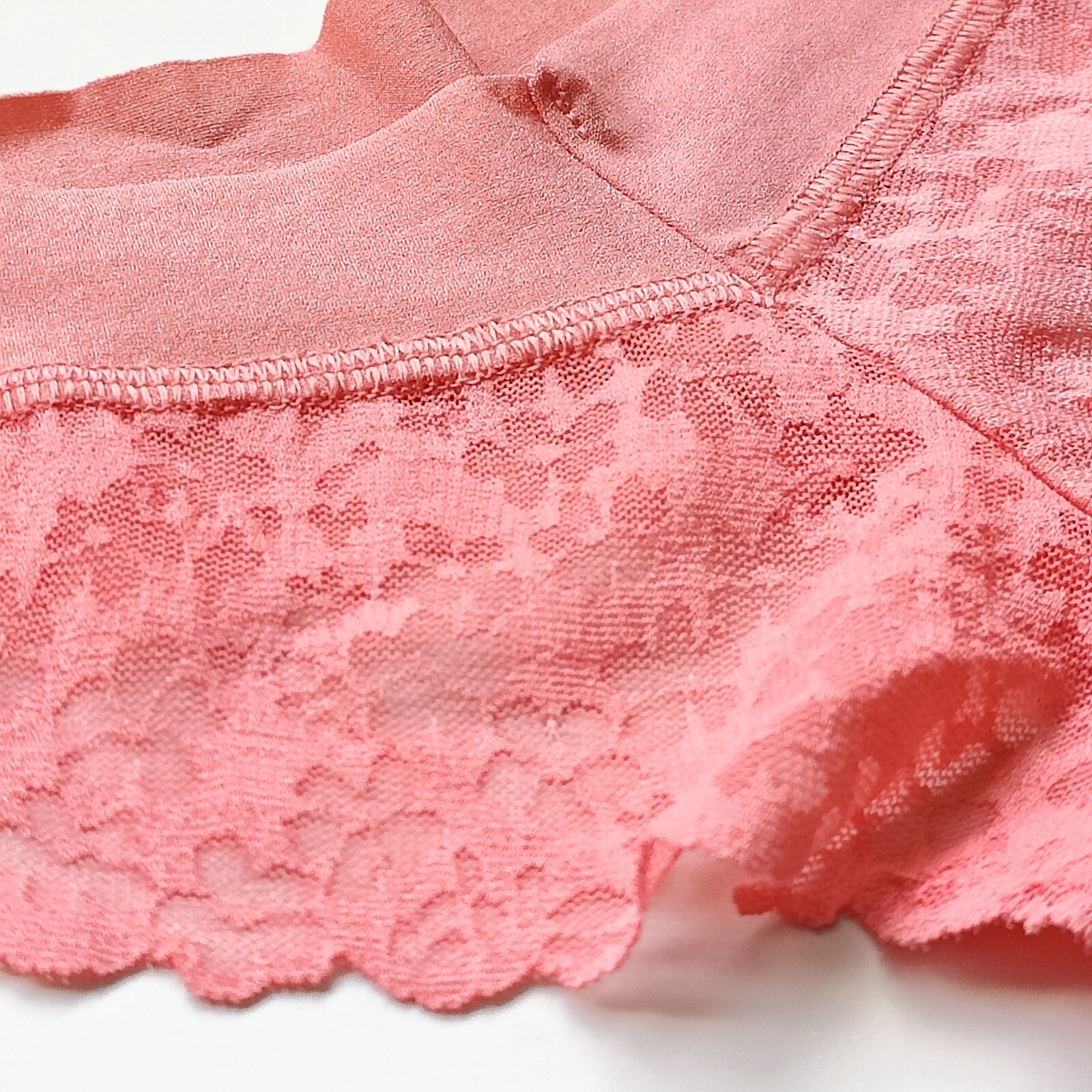 PINK Victoria’s Secret No-Show Floral Lace Thong Panty Crazy For Coral S/M/L/XL
