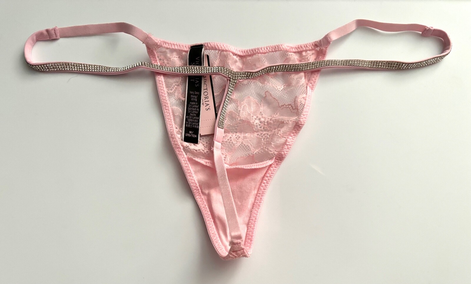 Victoria’s Secret V String Panty Very Sexy Shine Strap Pretty Blossom Pink S M L