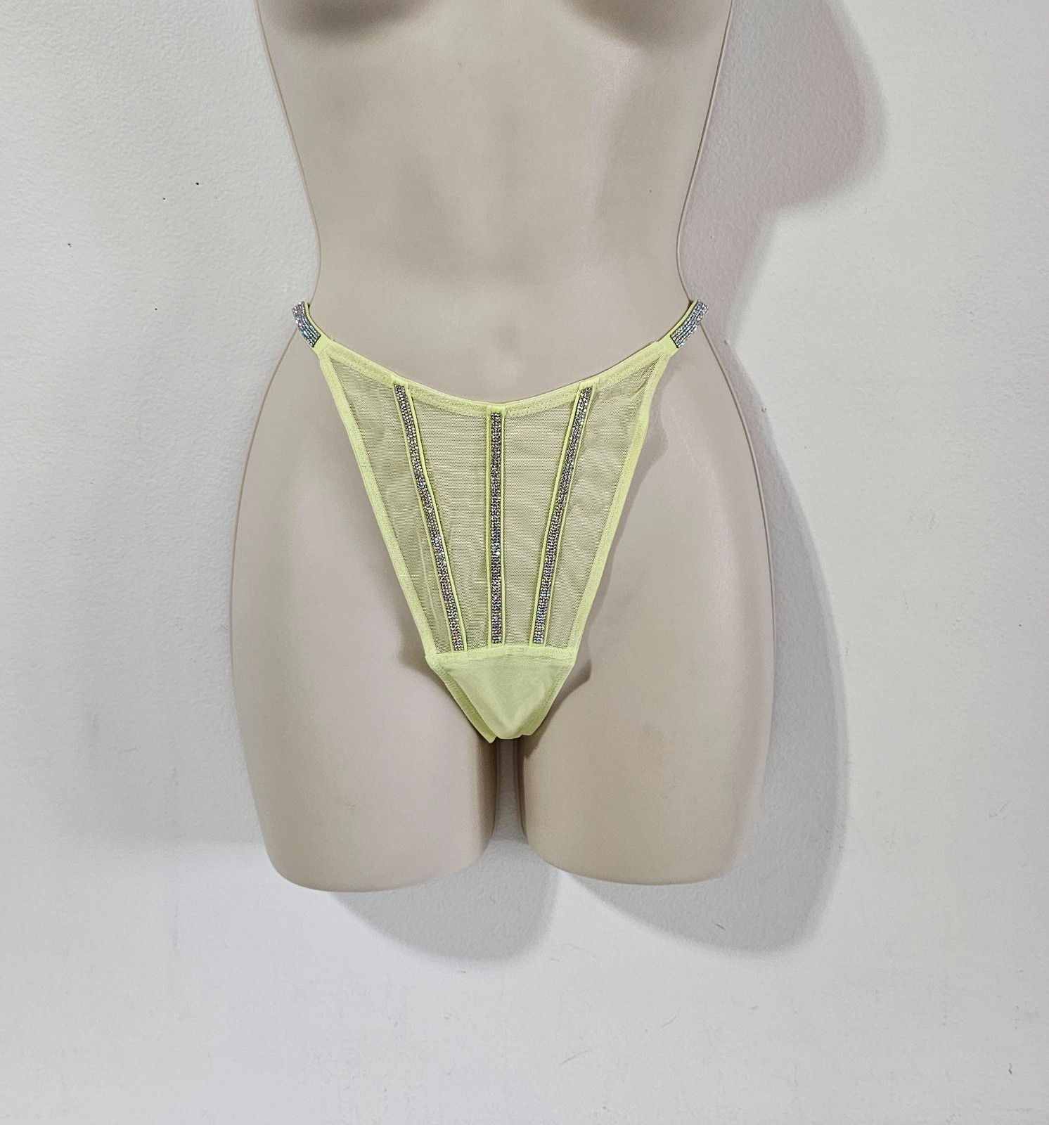 Victoria’s Secret Very Sexy Sheer Shine Thong Panty -Citron Green – M – 11245238