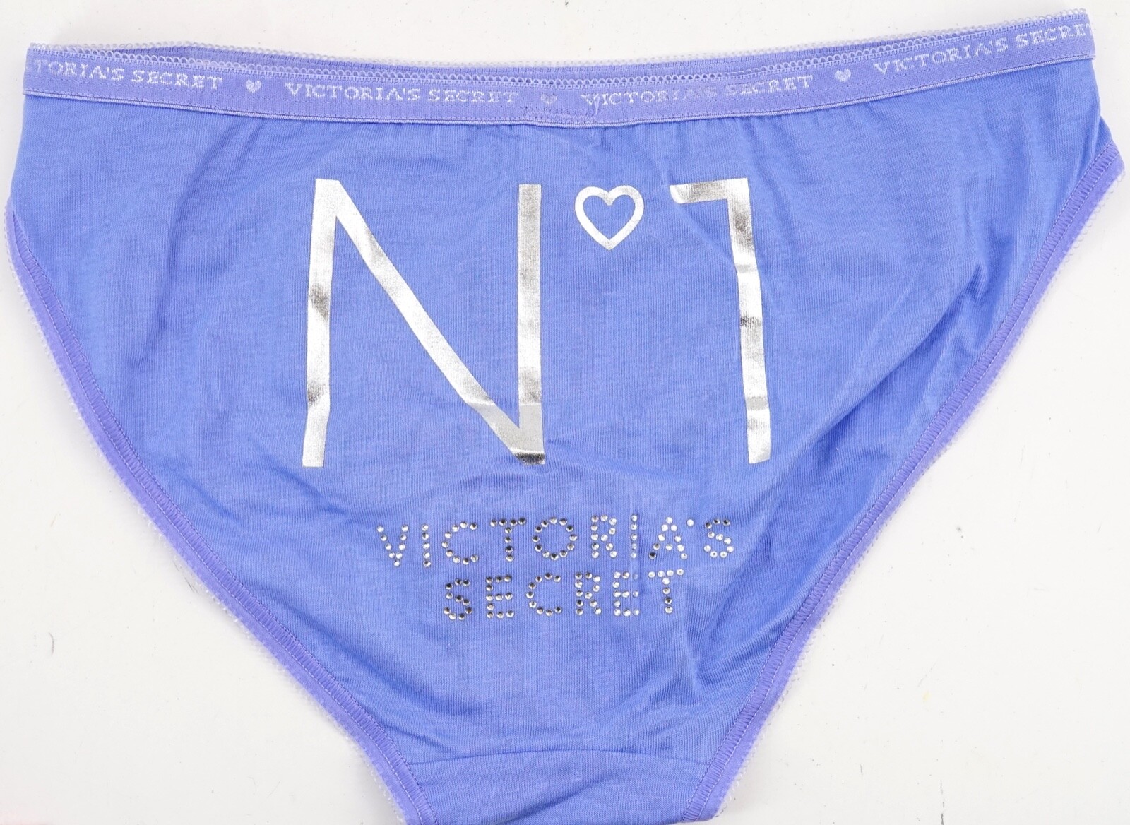New Victoria’s Secret Purple N1 Rhinestone Logo Bikini Pantie XS