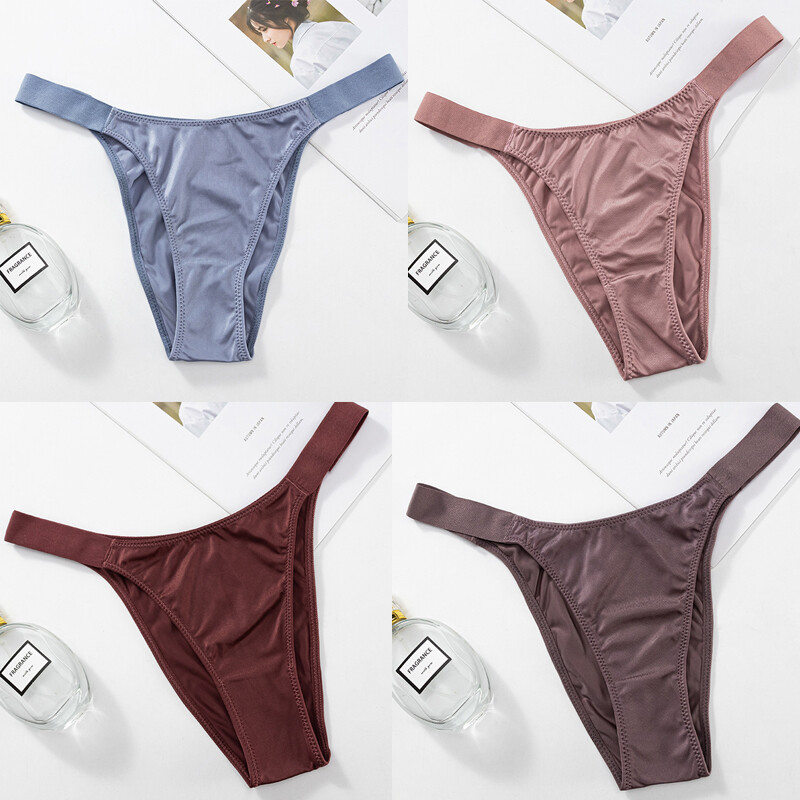 4PCS/Lot Womens Sexy Panties Brief High Cut Bikinis Underwear Underpant Lingerie