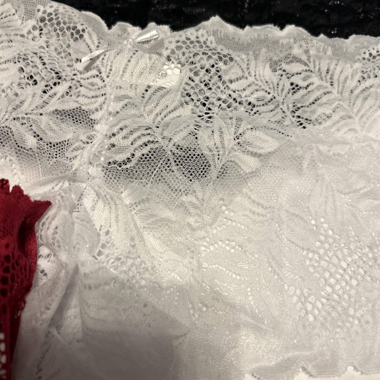 Lace Boyleg Panties Lot Of 3 sexy Black, White & Red Woman’s Size XL Lingerie