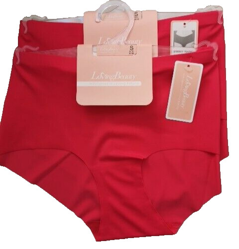 Ladies Pack Of 2 New Raspberry Pink Mid Rise No VLP Knickers Briefs S/M/L/XL