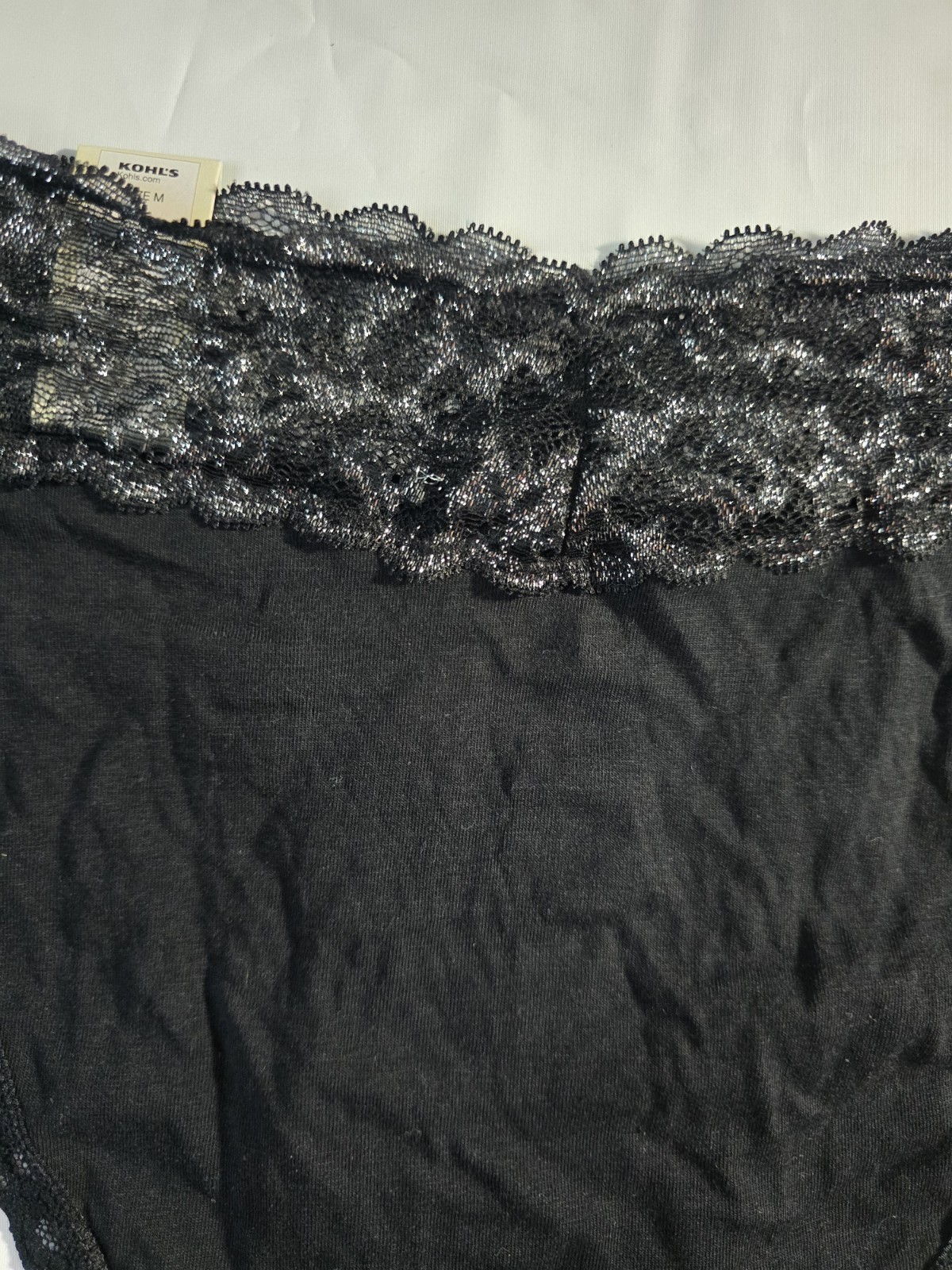 SO Women’s Black Lace-Trim Bikini Briefs Panty Size M NWT SO Women’s Black…