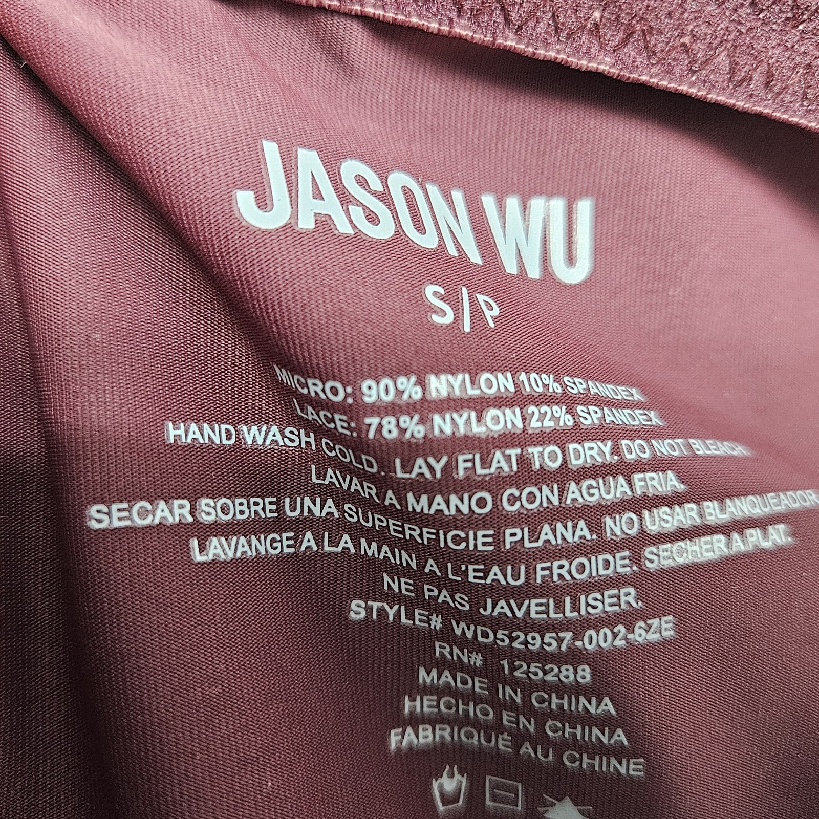 JASON WU 5 Pack Nylon Lace Bikini Panties Women’s S M XL Black Cream Beige Wine