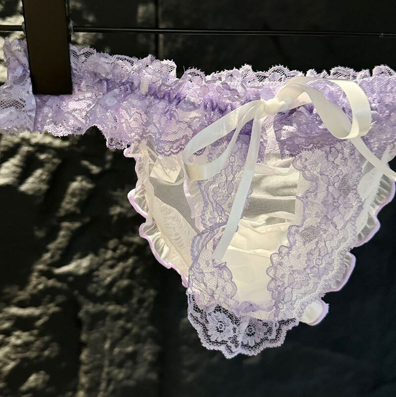 4PCS/LOT Womens Sheer Lace Panties Briefs Cheeky Micro Underwear Lingeries