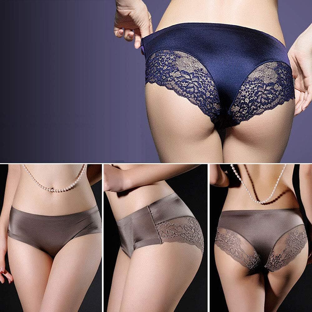 Sexy Lace Underwear for Women Frozen Silk Large, 4-pack Fashion Assorted