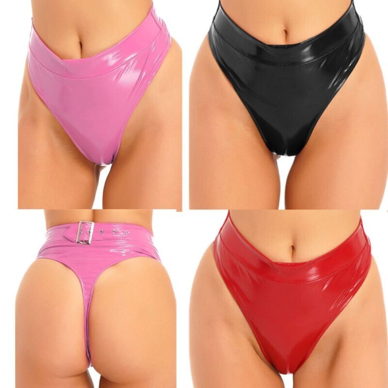 Women’s Briefs Metallic G-String Tempting Panties Adjustable Belted Underpants