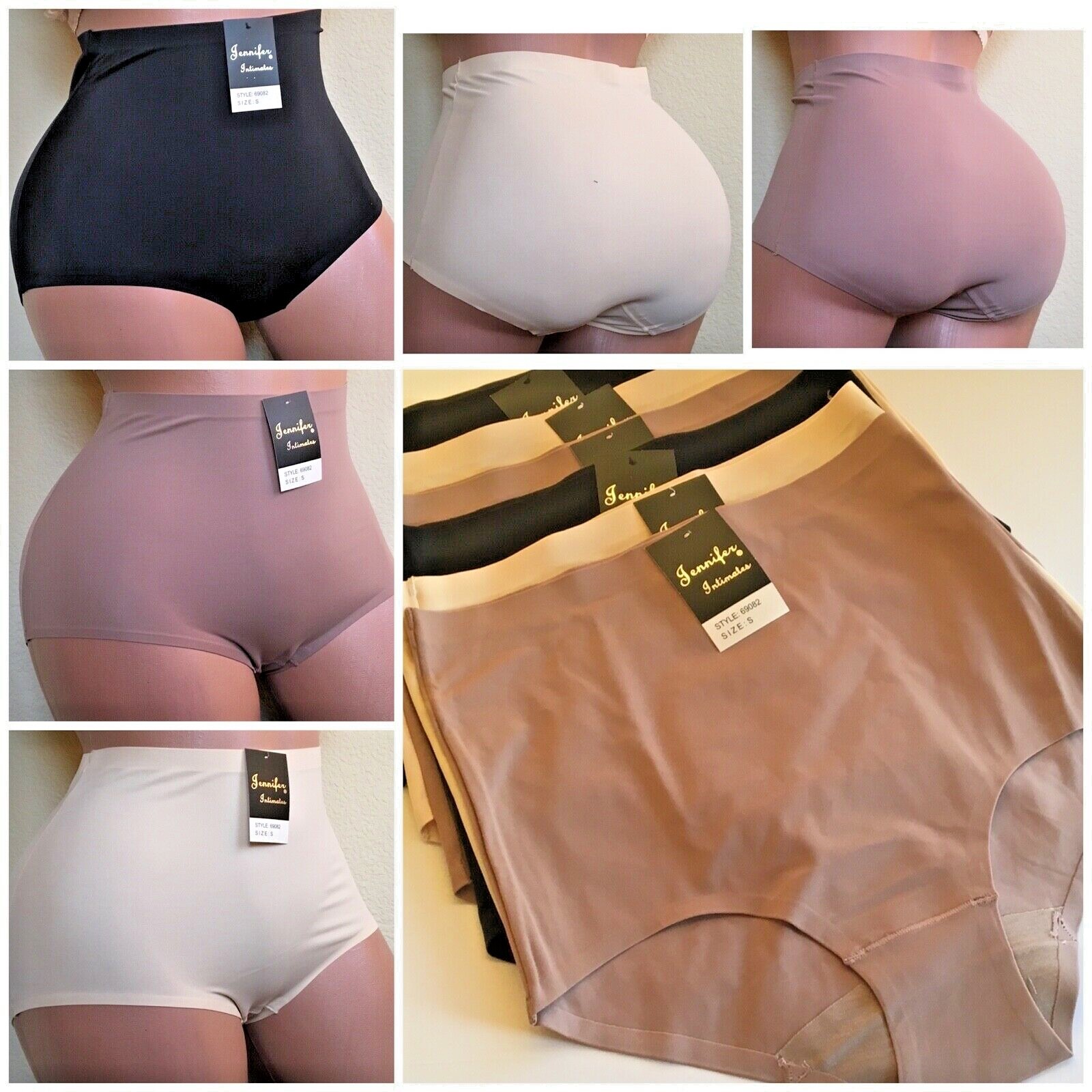 High Waisted Briefs 3/6/12 Panties No Show Icy Cool Full Cover Underwears Panty